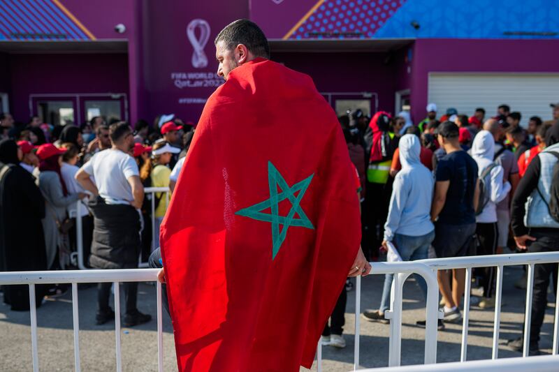 Morocco supporters are also in good spirits ahead of their side's match on Wednesday. AP