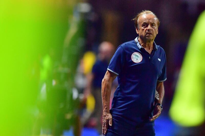 Nigeria coach Gernot Rohr looks on from the sidelines. AFP