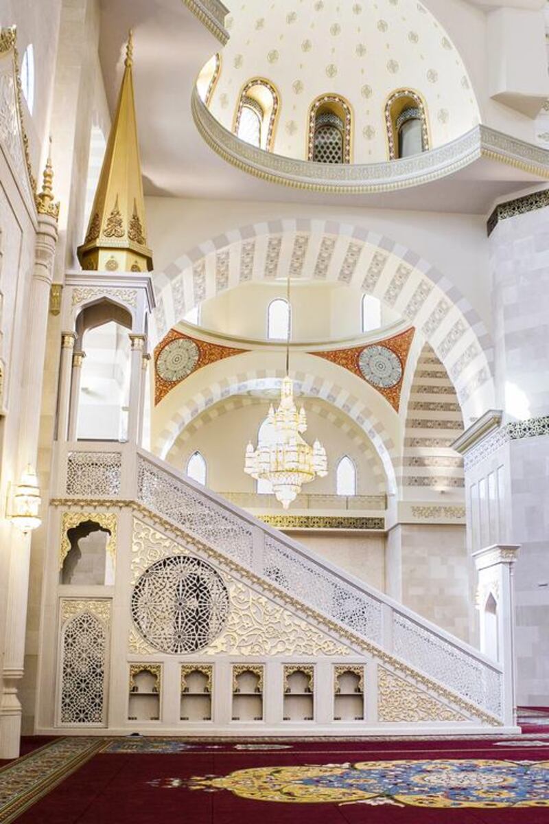 The Minbar at Sheikh Zayed Mosque, Fujairah. Reem Mohammed / The National