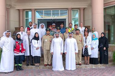 Sheikh Hamdan bin Mohammed meets teams at the forefront of implementing preventive measures against Covid-19. Instagram / @faz3