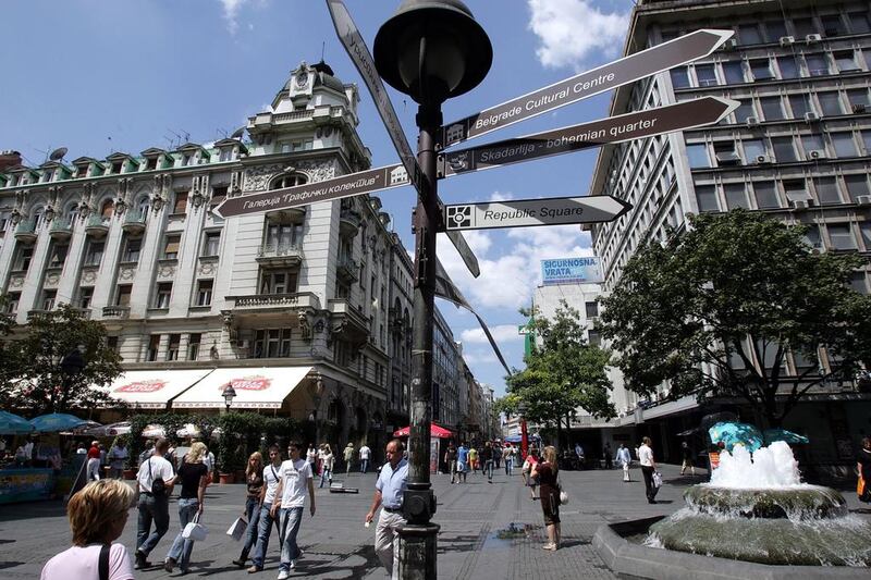 The street of Knez Mihailova in Belgrade, Serbia. Courtesy of Tourist Organization of Belgrade