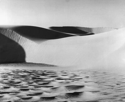 Sand dunes in the desert region of Saudi Arabia known as the 'Empty Quarter', 1959. (Photo by Keystone Features/Hulton Archive/Getty Images)