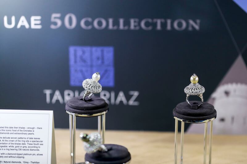 Ring designs inspired by Khalas dates  are part of the unique UAE 50 Collection by Tariq Riaz