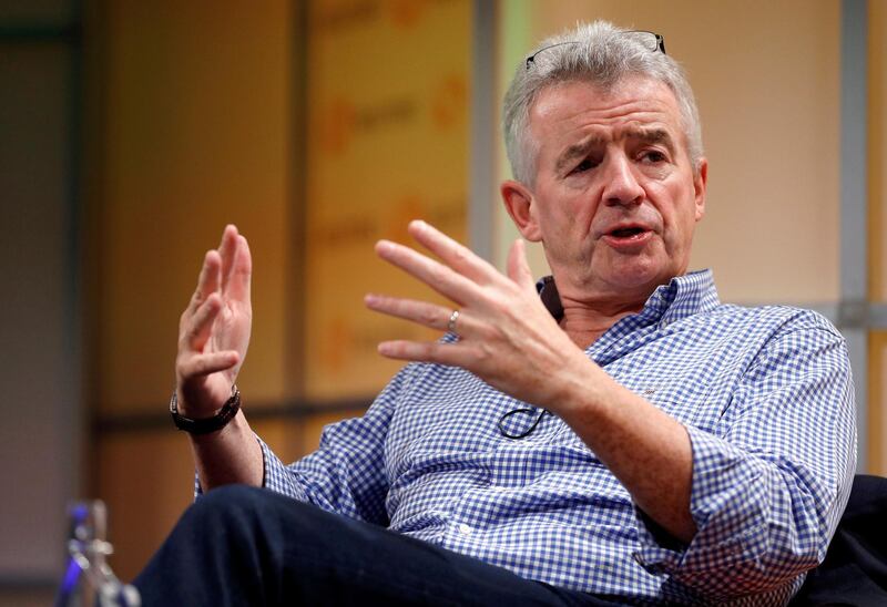 FILE PHOTO: Ryanair Chief Executive Michael O'Leary speaks during a Reuters Newsmaker event in London, Britain October 1, 2019.  REUTERS/Peter Nicholls/File Photo