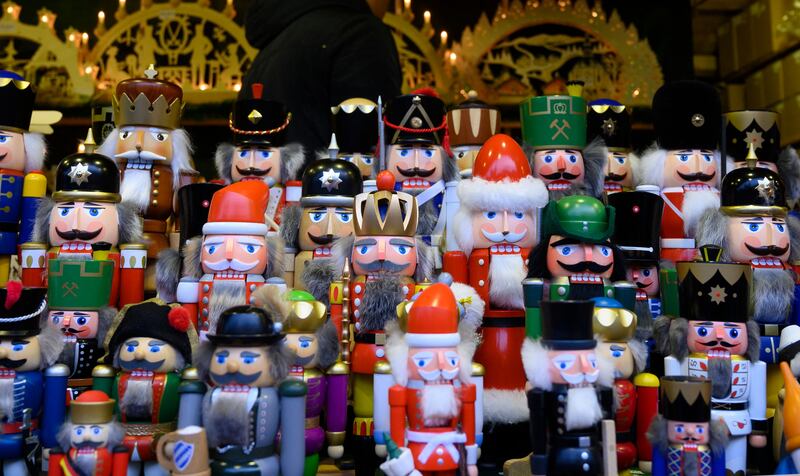 Christmas figurines are displayed at a market in Ludwigsburg, southern Germany. AFP
