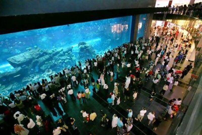 Attractions such as the aquarium in Dubai Mall have turned the emirate into a leading shopping destination.