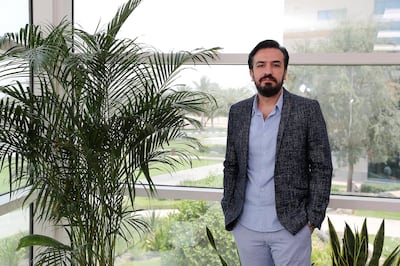 DUBAI, UNITED ARAB EMIRATES , April 30 – 2020 :- Hamid Reza Fathalian, Chairman and founder of Infinite 8, e-commerce platform at his office in Dubai Silicon Oasis headquarter in Dubai. (Pawan Singh / The National) For Business/Online. Story by Fareed Rahman