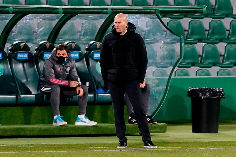 Real Madrid coach Zinedine Zidane. AFP