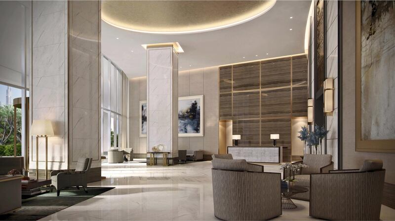 The lobby at Address Sky View, Dubai
