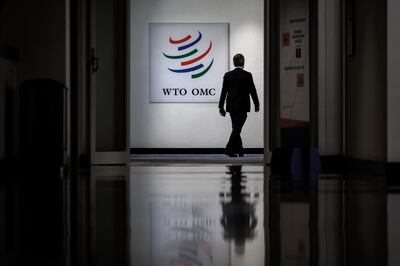The World Trade Organisation headquarters on the start of a four-day WTO Ministerial Conference in Geneva. AFP