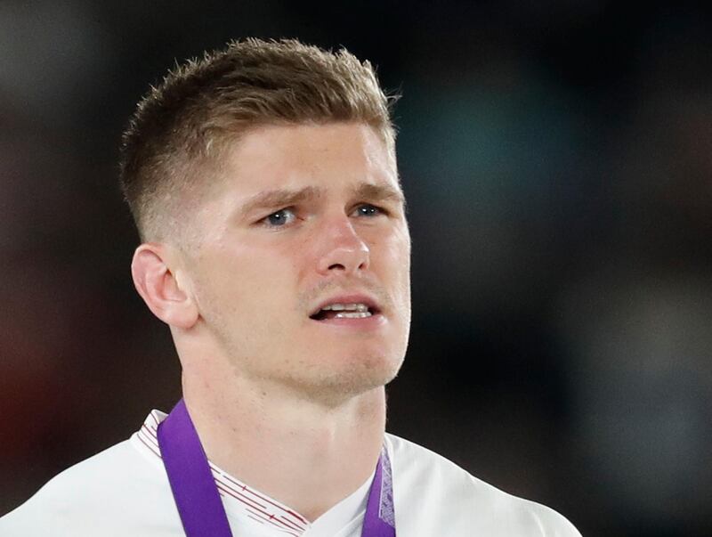 England's Owen Farrell looks dejected. Reuters