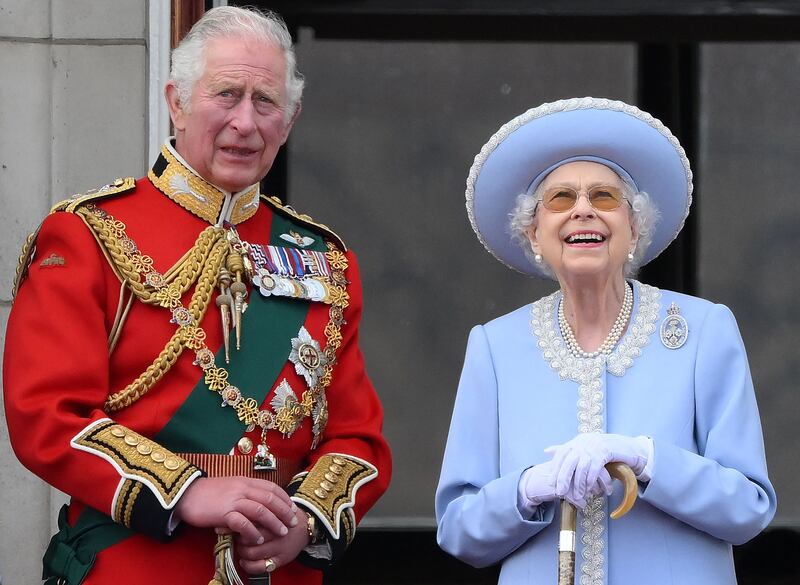 Britain's Queen Elizabeth II during her platinum jubilee celebrations in London. AFP