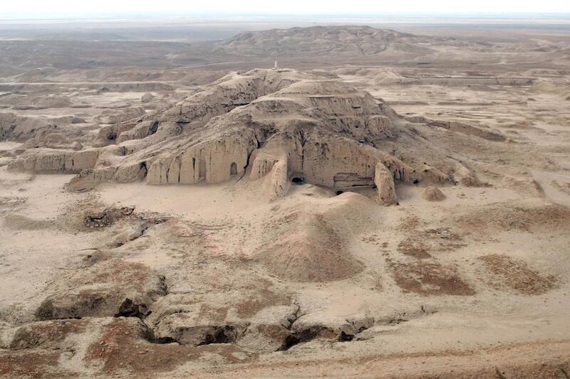 The archaeological site of Uruk (Warka), 30km east of Samawa, Iraq. The city’s walls were built 4,700 years ago by the Sumerian King Gilgamesh, hero of the eponymous epic. Essam Al Sudani / AFP