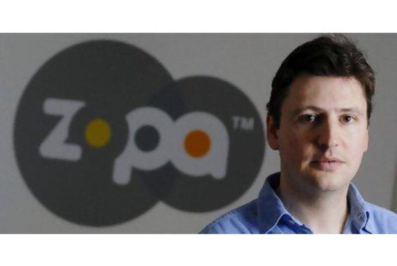 Giles Andrews, the co-founder and chief executive of Zopa, expects the company's 1 per cent market share to continue growing.