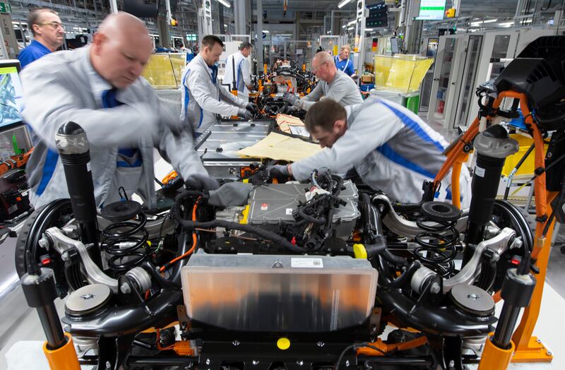 Electric car production by German manufacturers is already on the rise. AP