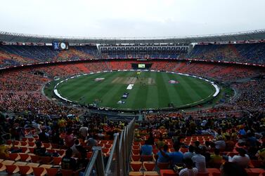 AHMEDABAD, INDIA - MAY 28: A general view of the stadium is seen before the 2023 IPL Final match between Chennai Super Kings and Gujarat Titans at Narendra Modi Stadium on May 28, 2023 in Ahmedabad, India. (Photo by Pankaj Nangia / Getty Images)