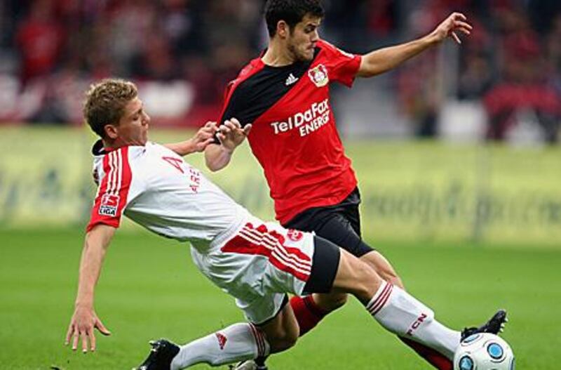 Tranquillo Barnetta (right) established himself as a regular at Bayer Leverkusen straight away and, five years on, the Swiss player has not looked back. Managers love his versatility and intelligence on the pitch.