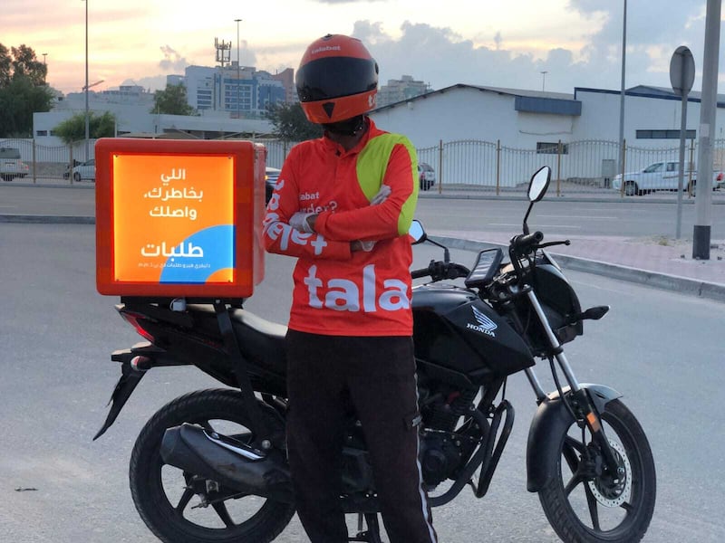 Talabat seeks to double the number of riders to 30,000 by year-end. Courtesy Talabat