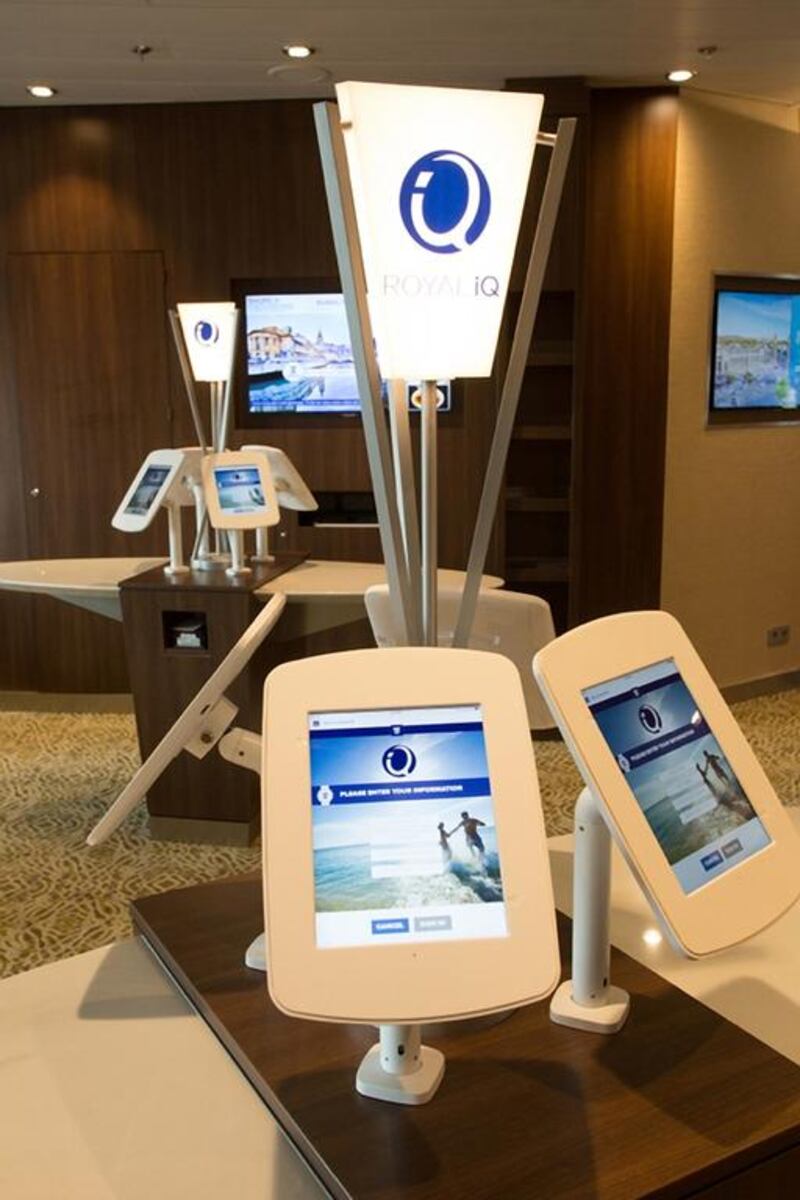 Smart features such as robotic barmen complete with Wi-Fi ordering services.  Courtesy : Royal Caribbean International