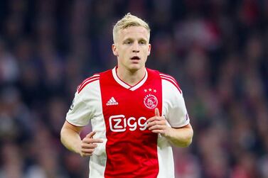 Donny van de Beek scored 41 goals and provided 34 assists in 175 appearances in all competitions for Ajax. PA