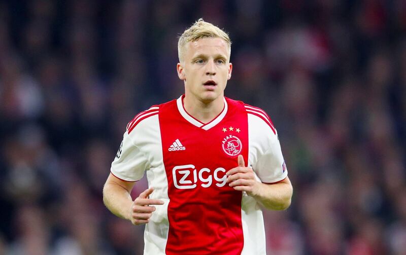 File photo dated 08-05-2019 Donny van de Beek PA Photo. Issue date: Wednesday September 2, 2020. Manchester United have announced the signing of Ajax midfielder Donny van de Beek on a five-year deal, with an option to extend for an extra season. See PA story SOCCER Man Utd. Photo credit should read Adam Davy/PA Wire.
