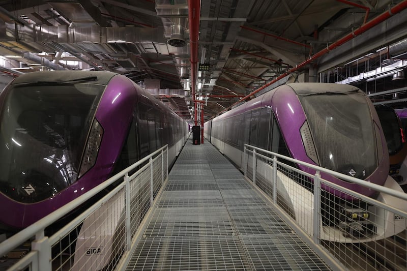 Trains on the track lines of the metro network. AFP