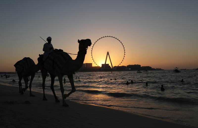 Ain Dubai at sunset. EPA 