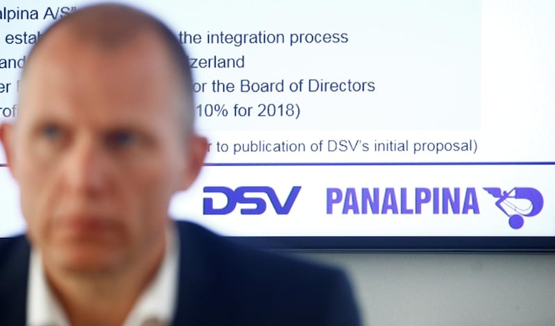 FILE PHOTO: DSV Panalpina CEO Jens Bjoern Andersen is seen during a news conference in Basel, Switzerland, April 1, 2019.  REUTERS/Arnd Wiegmann/File Photo