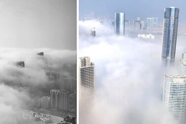 Social media users in the UAE shared photos and videos of the fog blanketing the country on Monday, December 30. Instagram 