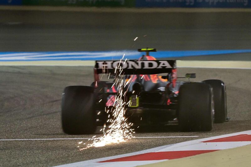 Red Bull's Mexican driver Sergio Perez during the Bahrain GP. AFP