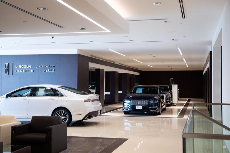 The showroom stretches across four floors and includes a business centre and cafe. Courtesy Ford