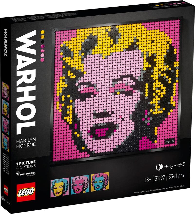 Lego builders can now recreate Warhol's 1967 bright pink screen print using the toy maker’s bricks. Lego Group