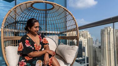 Charu Bjuvestig says she was temped to buy her now-favourite wicker chair brand-new, but happened to find a seller the same day. Antonie Robertson / The National