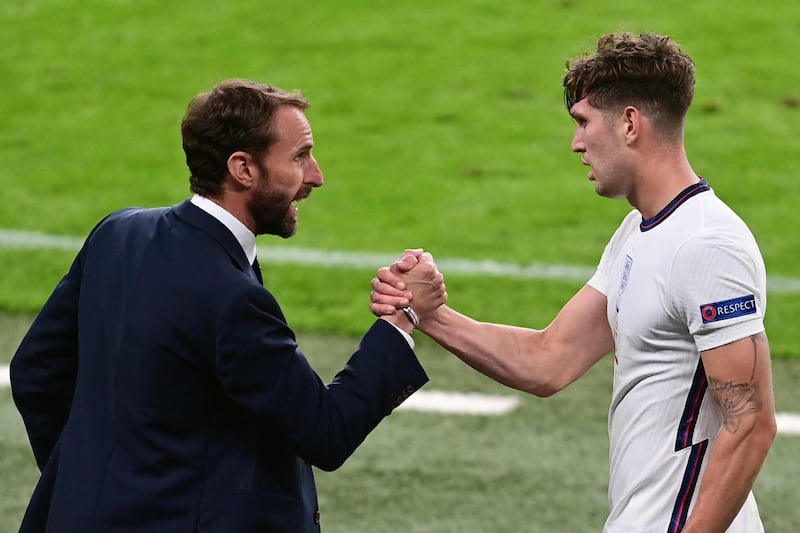 John Stones 7 - Back with Maguire who he performed well with in the 2018 World Cup finals. Looked in charge like his team. Went off after 79 and appeared to be carrying a knock. AFP