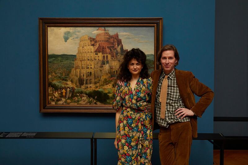 Wes Anderson, right, and partner Juman Malouf. Courtesy Rafaella Proell 