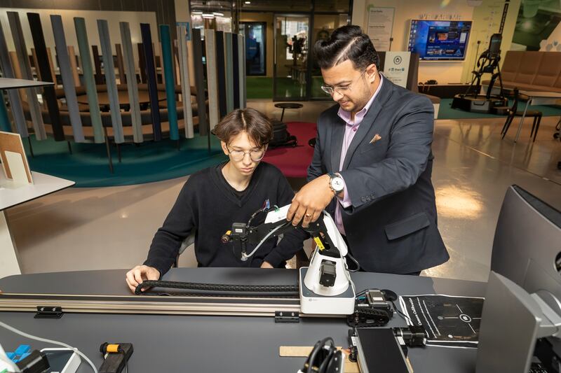 Mr Chakrabarty says pupils should not only be well equipped with a strong foundation of maths and science, but also receive practical experience of these in the real world. Photo: Antonie Robertson / The National
