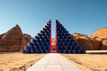 Rashed AlShashai, A Concise Passage, installation view at Desert X Al Ula. Photo by Lance Gerber, courtesy the artist