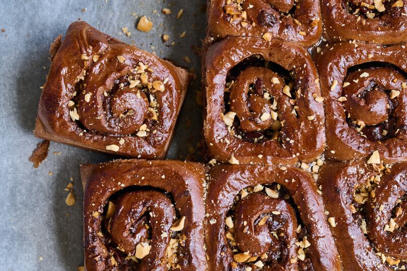 The chocolate hazelnut babka from Bageri Form is only available in store from Friday to Sunday. Photo: Bageri Form