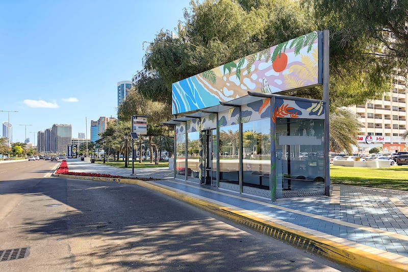 With the full support of authorities, the artists are using Abu Dhabi bus shelters as a canvas on which to express themselves