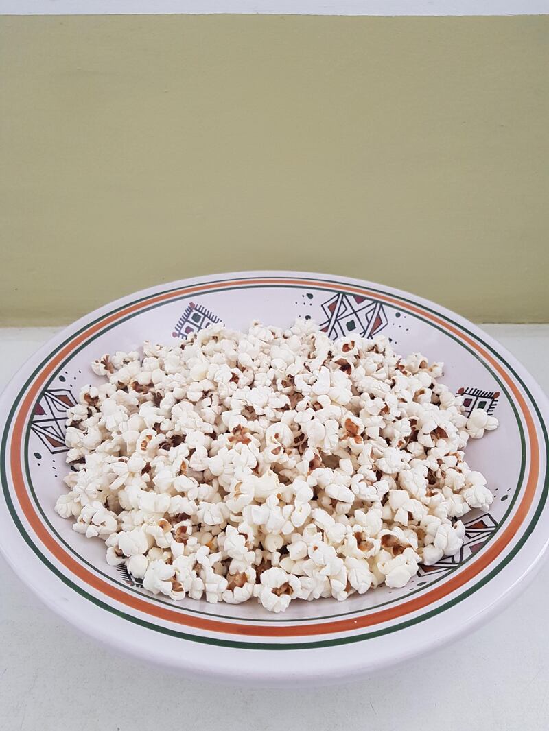 My (almost) perfect home made popcorn. Sarah Maisey / The National 