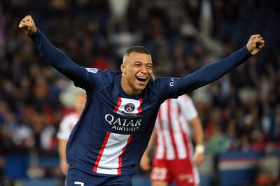 Kylian Mbappe scored twice for PSG in their 5-0 win over Ajaccio. AFP