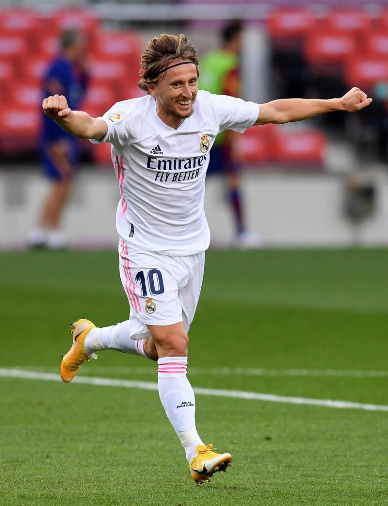 Luka Modric - 7. Showed brilliant composure to wriggle away from a couple of defenders and slot the ball home in the final minute to seal the win. Getty