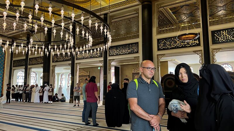 Visitors at Katara Mosque in Doha. Reuters