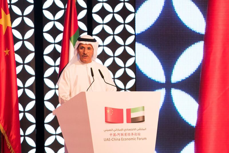 ABU DHABI, UNITED ARAB EMIRATES - JULY 20, 2018. 

H.E. Eng. Sultan Bin Saeed Al Mansoori UAE Minister of Economy at  the UAE-China Economic Forum.

(Photo by Reem Mohammed/The National)

Reporter: DANIA SAADI
Section: BZ