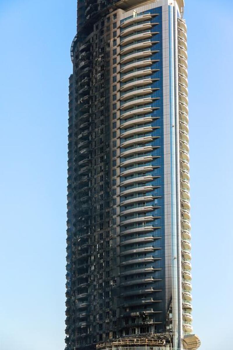 The vast tower was badly damaged by the fire in 2015.

