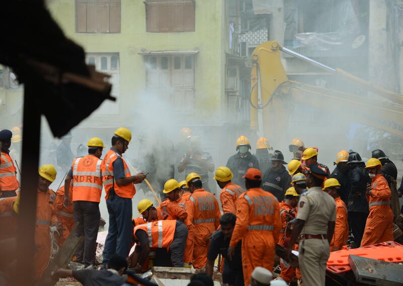 It was the latest deadly housing collapse to strike the teeming metropolis. Punit Paranjpe / AFP Photo