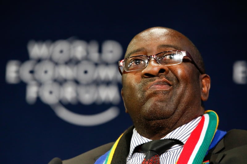 epa07081202 (FILE) - Minister of Finance of South Africa Nhlanhla Nene during the World Economic Forum on Africa at the Cape Town International Convention Centre, South Africa, 05 June 2015 (reissued 09 October 2018). According to media reports, Nene has resigned from his post as Finance Minister.  EPA/NIC BOTHMA