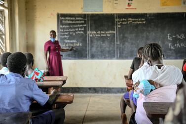 In Uganda, where pregnant girls all required to drop out of school, a group of teenagers successfully appealed to re-enrol in catch-up learning so that they could be allowed to return to school. Courtesy Save the Children
