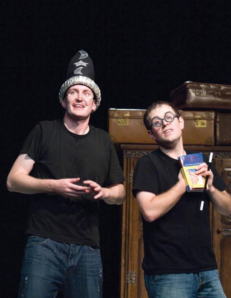 Daniel Clarkson, left, and Jefferson Turner in Potted Potter - The Unauthorised Harry Experience. Courtesy Geraint Lewis