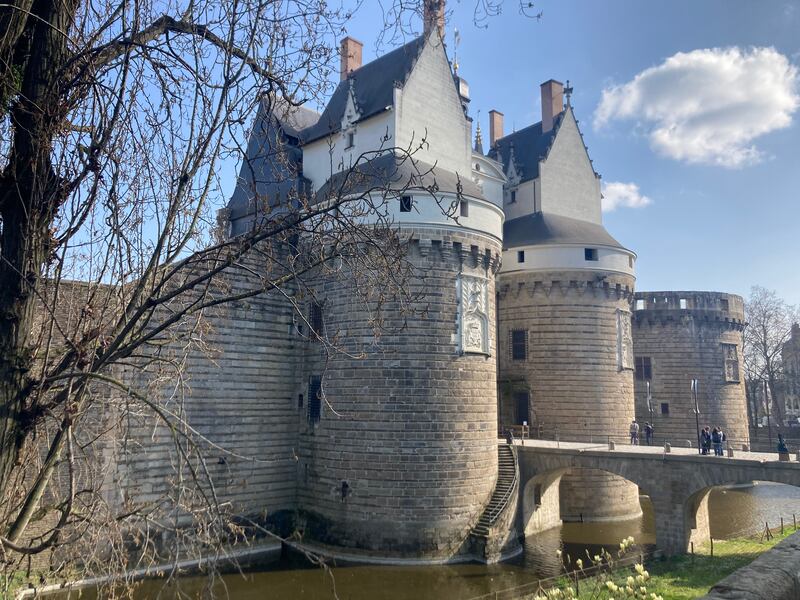 Turrets and moats surround the Chateau des ducs de Bretagne.